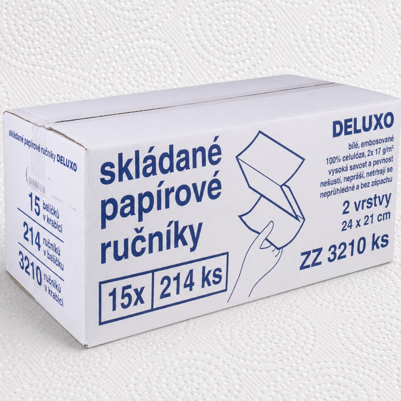 Ručníky ZZ 3210 ks Deluxo 2vrstvé celulóza,komprimované