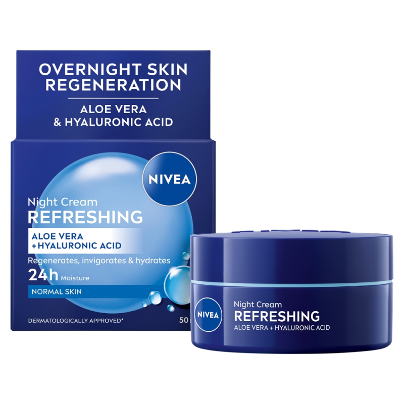 NIVEA krém noční Refreshing, normální pleť 50 ml