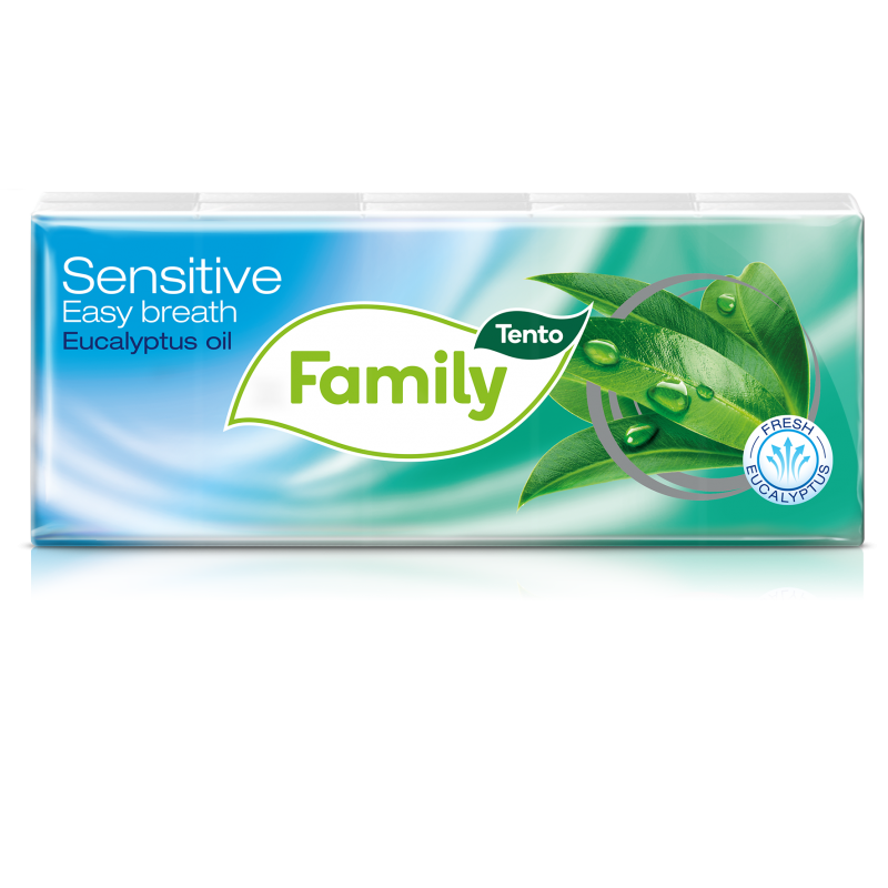 Kapesníčky TENTO Eucalyptus Oil 10x10 ks 3vrstvé