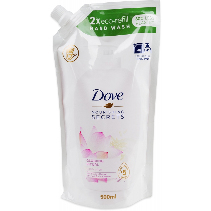 DOVE mýdlo tekuté Glowing Ritual Lotus & Rice náplň 500 ml