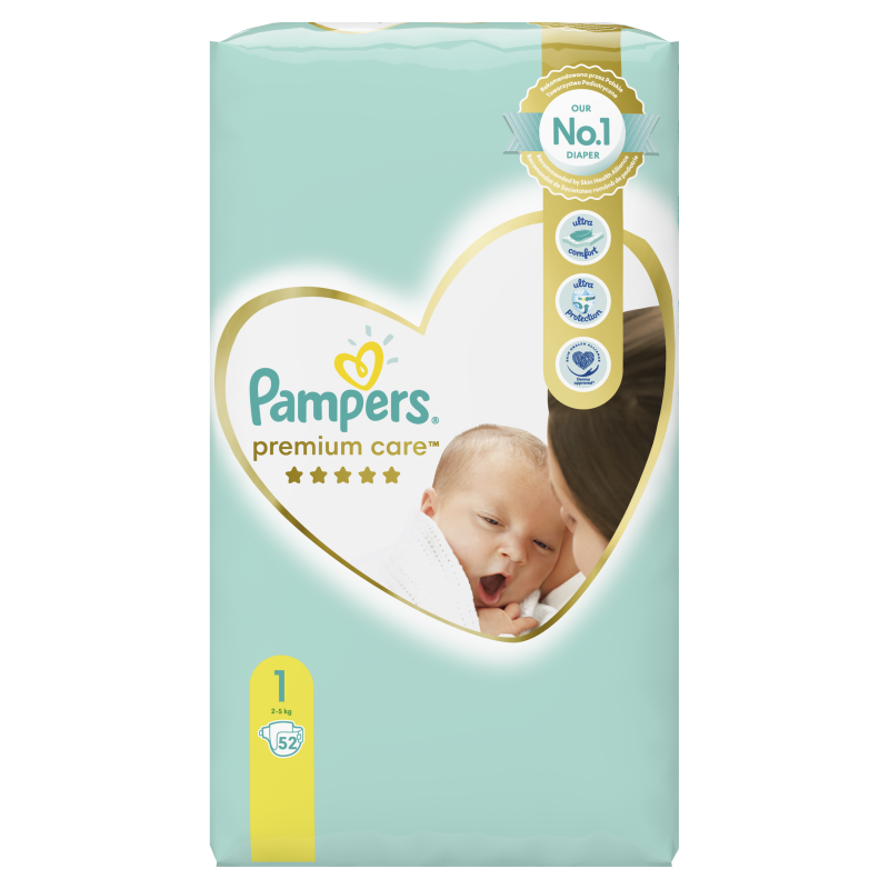 Plenky PAMPERS Premium Care Newborn 1 (2-5 kg) 52 ks