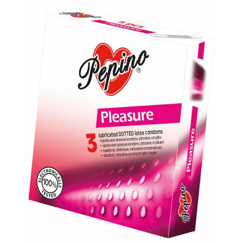 Kondomy PEPINO Pleasure s vroubky 3 ks