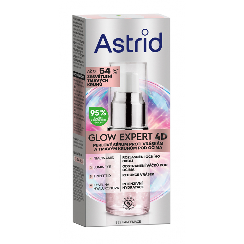 S�rum ASTRID Glow Expert perlov� proti vr�sk�m a tmav�m kruh�m 15 ml