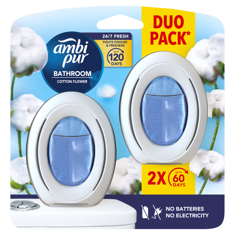 Ambi Pur osv�ova� do koupelny Cotton Flower 2 x 8 ml