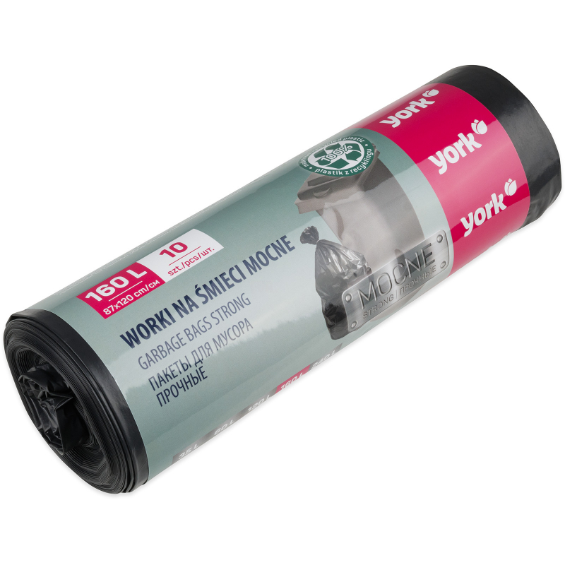 10x pytle na odpad York 160l, 87 x 120 cm, 30µm