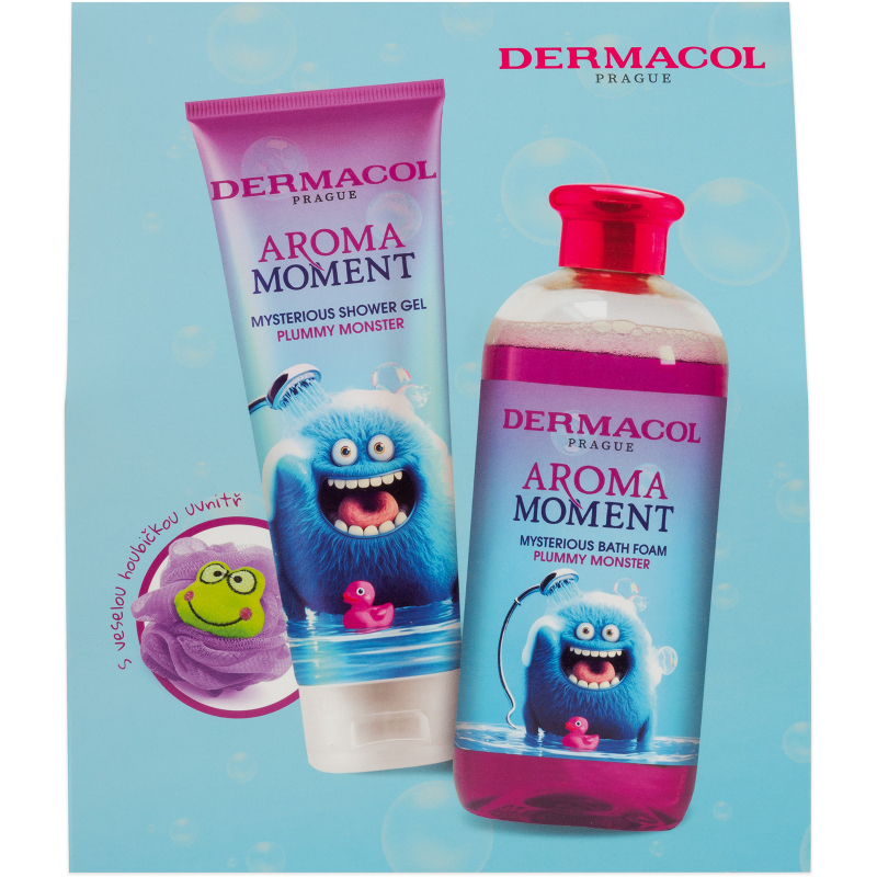 Kazeta DERMACOL Plummy Monster /SPG 250 ml+pěna 500 ml+houbička/
