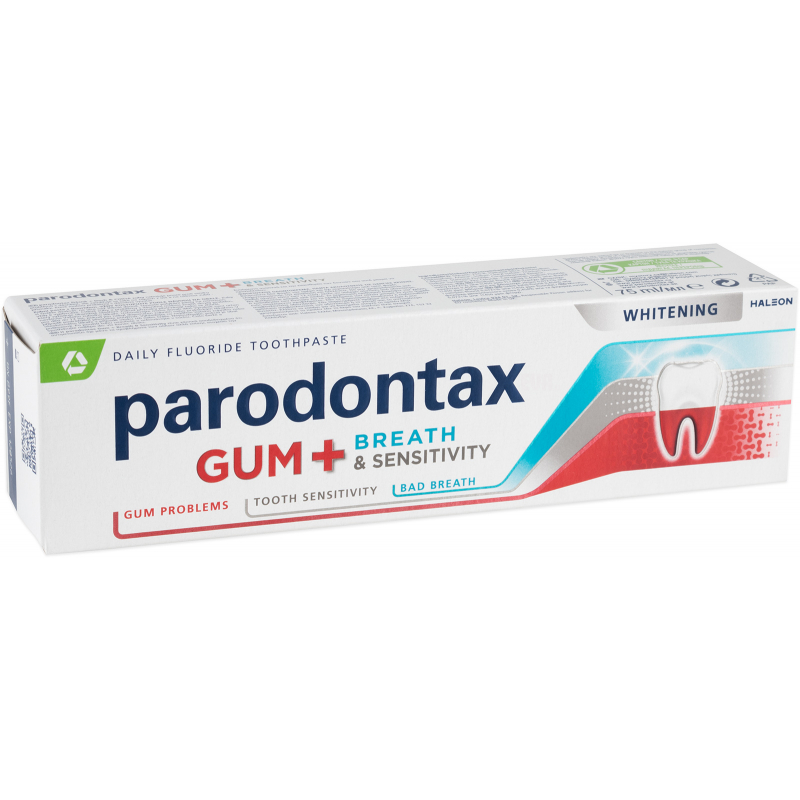 Zubní pasta PARODONTAX Gum + Breath & Sensitivity Whitening 75 ml
