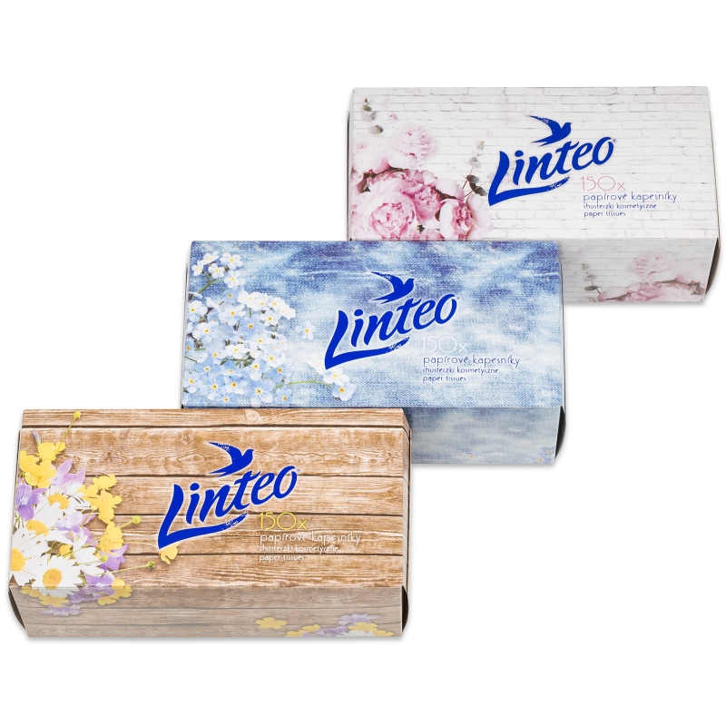 Kapesn��ky LINTEO Satin 150 ks 2vrst. krabi�ka
