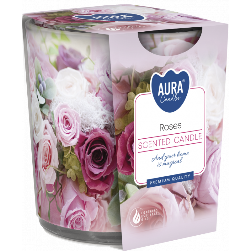 Dekorativní svíčka vonná Roses 100 g