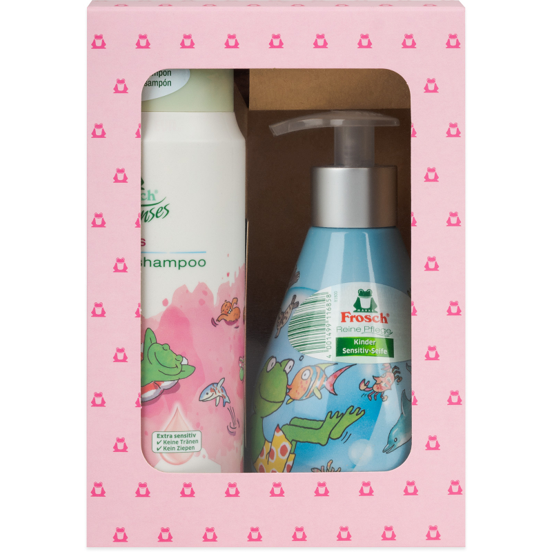 Kazeta FROSCH pro děti růžová /SPG 300 ml + mýdlo 300 ml/