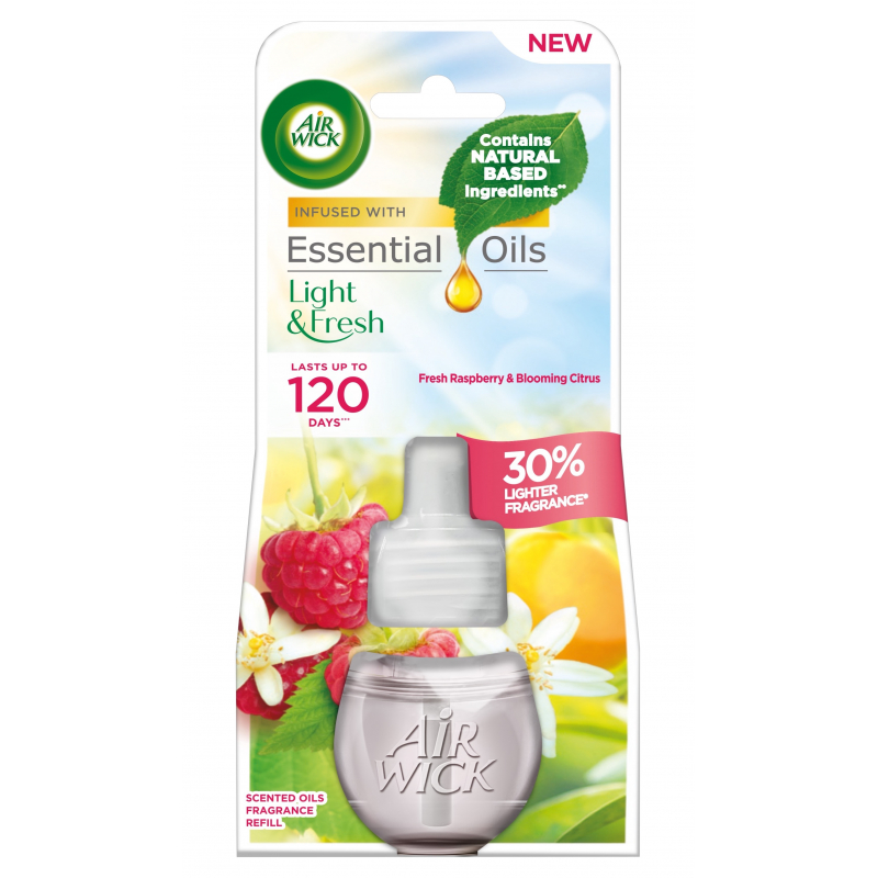 AIR WICK electric náplň Maliny a citrus. květy 19 ml