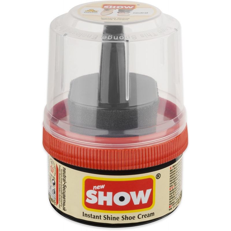 SHOW Instant Shine krém na boty 50 ml s houbou Neutrální