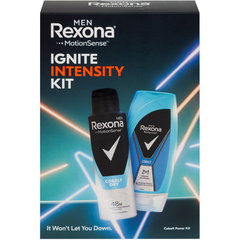 Kazeta REXONA MEN Cobalt /SPG 250 ml+antiperspirant 150 ml/