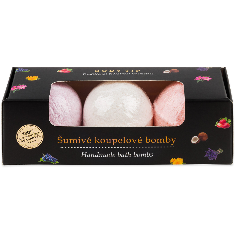 Set BODY TIP �umiv� koupel.bomba kokos+hrozno+jahoda 3 x 45 g