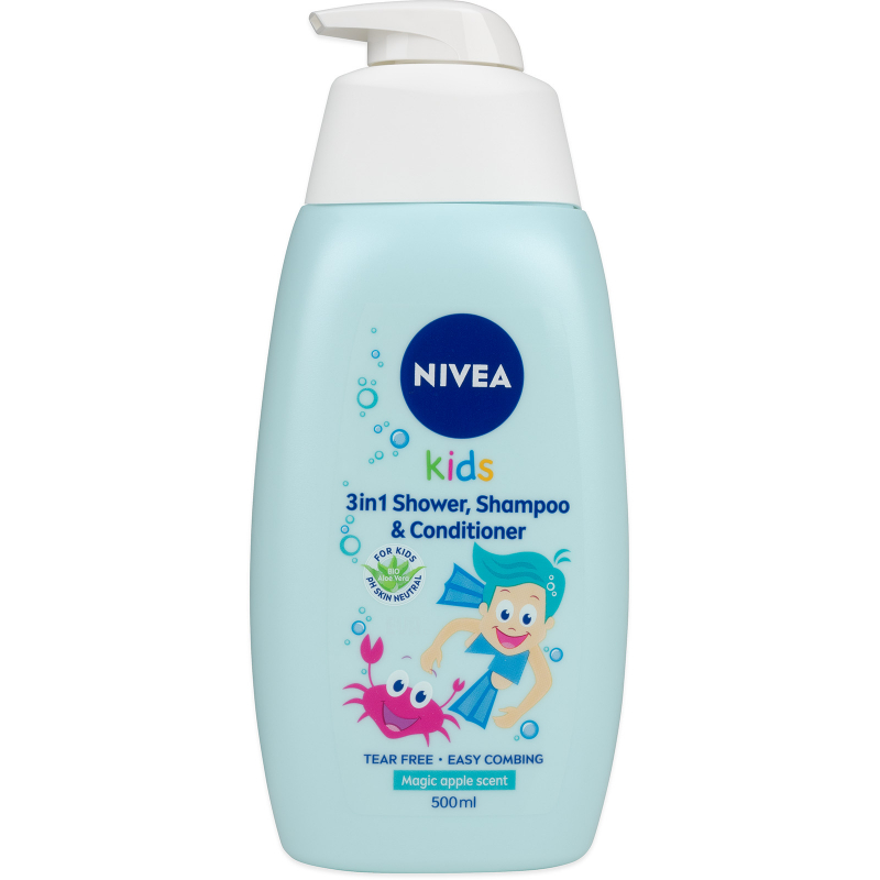 NIVEA Kids sprchový gel & šampon na vlasy pro chlapce 500 ml