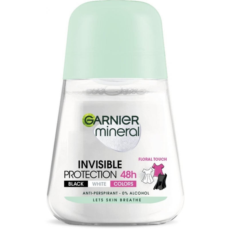 GARNIER antiperspirant roll-on Invisible Protection Black White Colors 50 ml