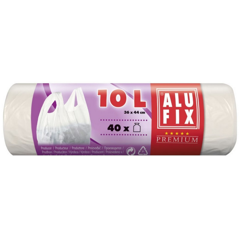 40x pytle na odpad zavazovac� 10l, 8�m, b�l�
