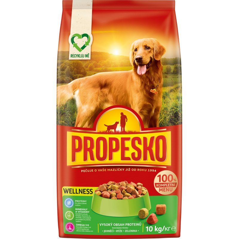 PROPESKO 10 kg granule Wellness jehněčí, rýže a zelenina