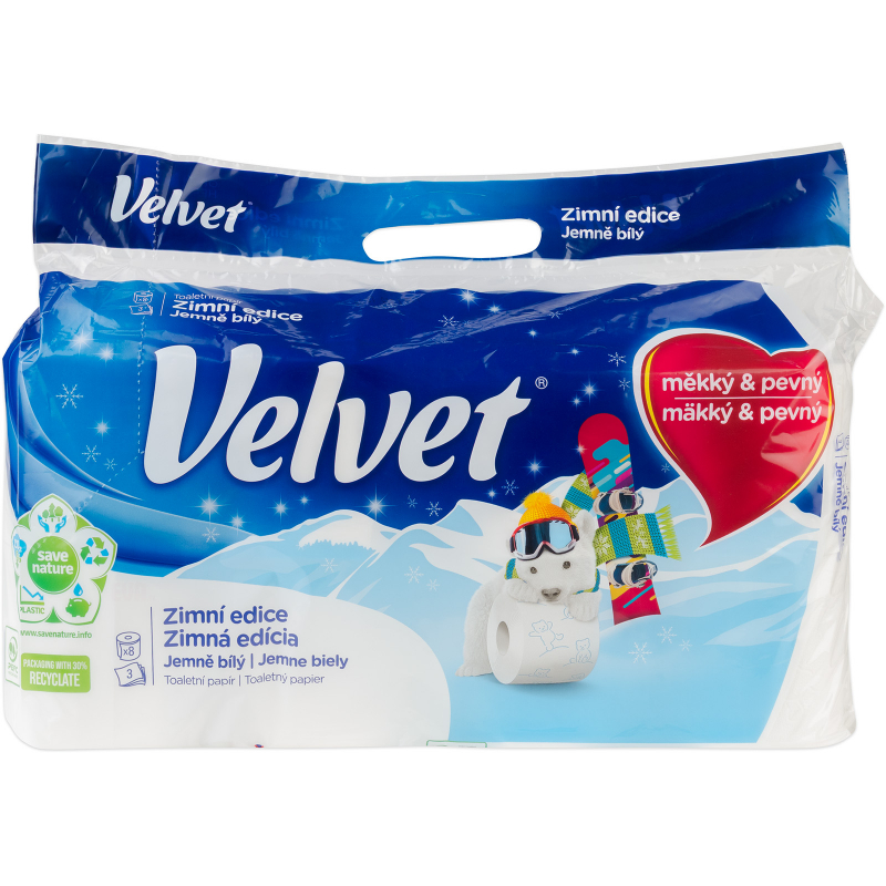 Toaletn� pap�r VELVET Zimn� 3vrstv� 8 rol�, 146 m