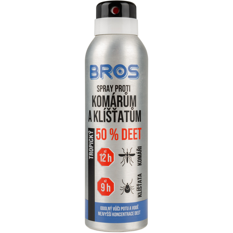 BROS repelent proti komárům a klíšťatům EXTRA SILNÝ 50%DEET 180ml