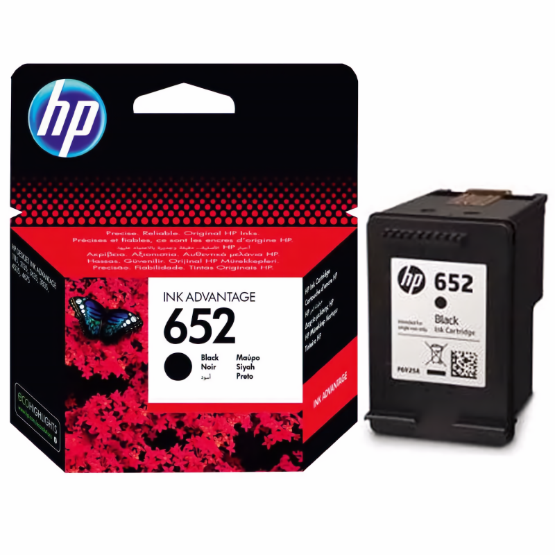 Cartridge HP 652 černá ink kazeta, F6V25AE