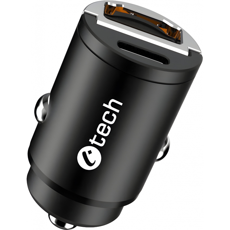 CL adaptér C-TECH UCC-02, Power delivery USB-C, USB-A, 30W, Quick Charge
