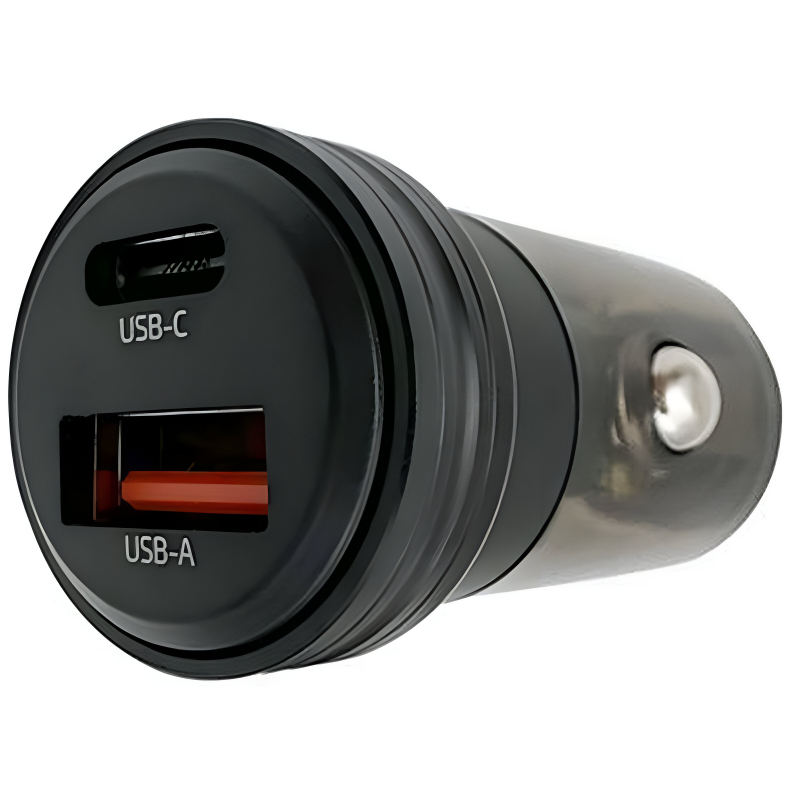 CL adaptér fast charger do auta 30W USB-C + A