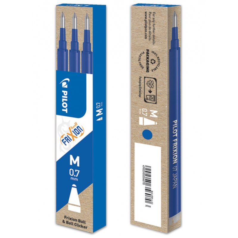 PILOT náplň Frixion 0,7 mm - modrá 3 ks