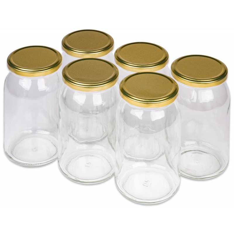 6x sklenice zavařovací Twist šroubovací 900ml s víčky