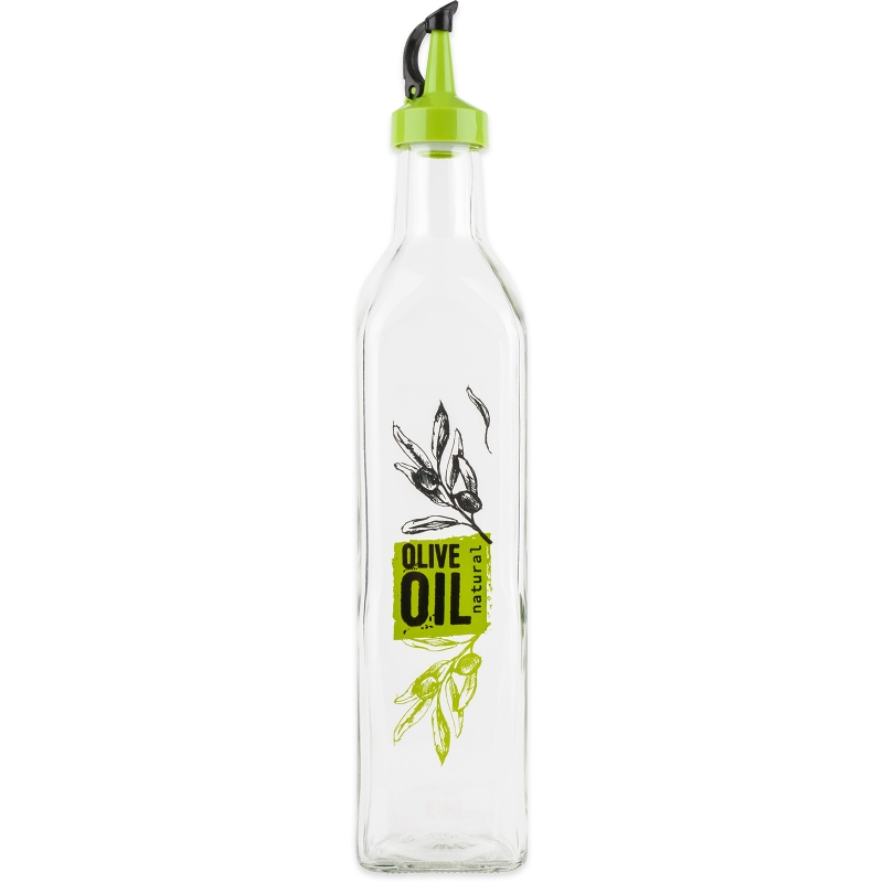 Láhev na olej a ocet OLIVE dekorovaná 500 ml