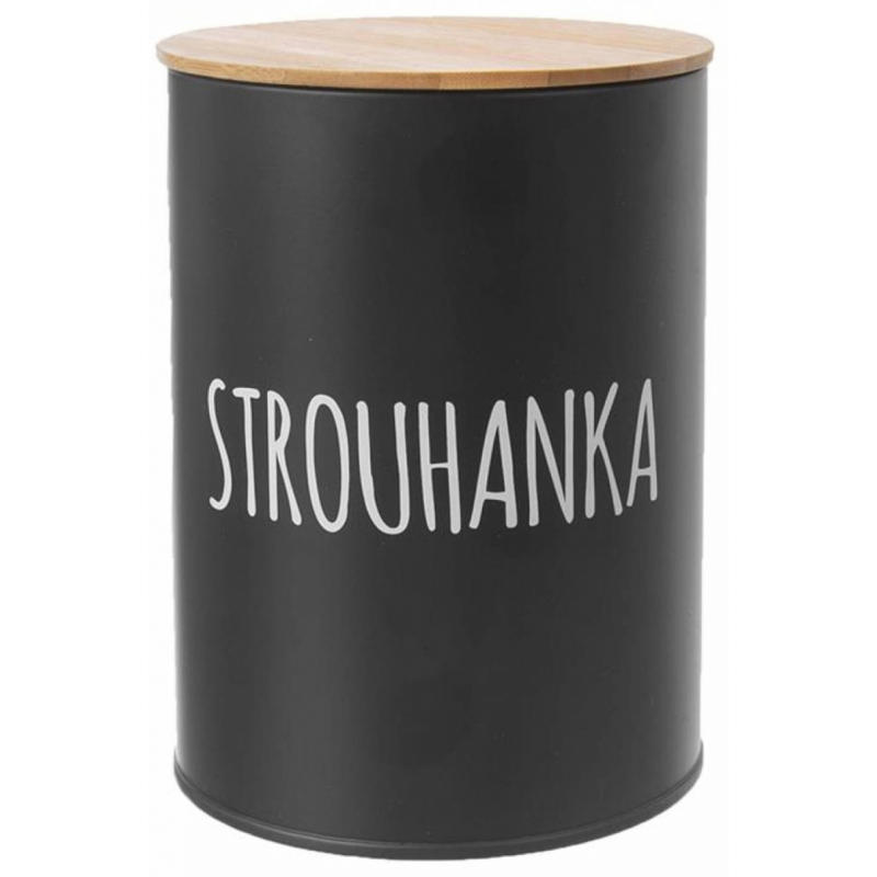 D�za Orion plech/d�evo Strouhanka dekor BLACK objem 1,3 l