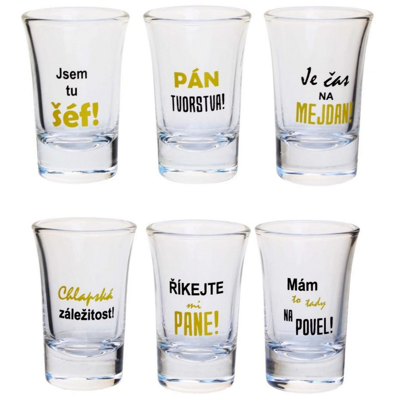 6x panák CHLAPSKÁ ZÁLEŽITOST 40ml