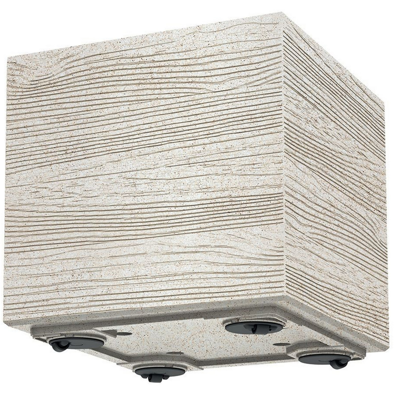 Květináč MADERA SQUARE ECO WOOD bílý 29 X 29 cm