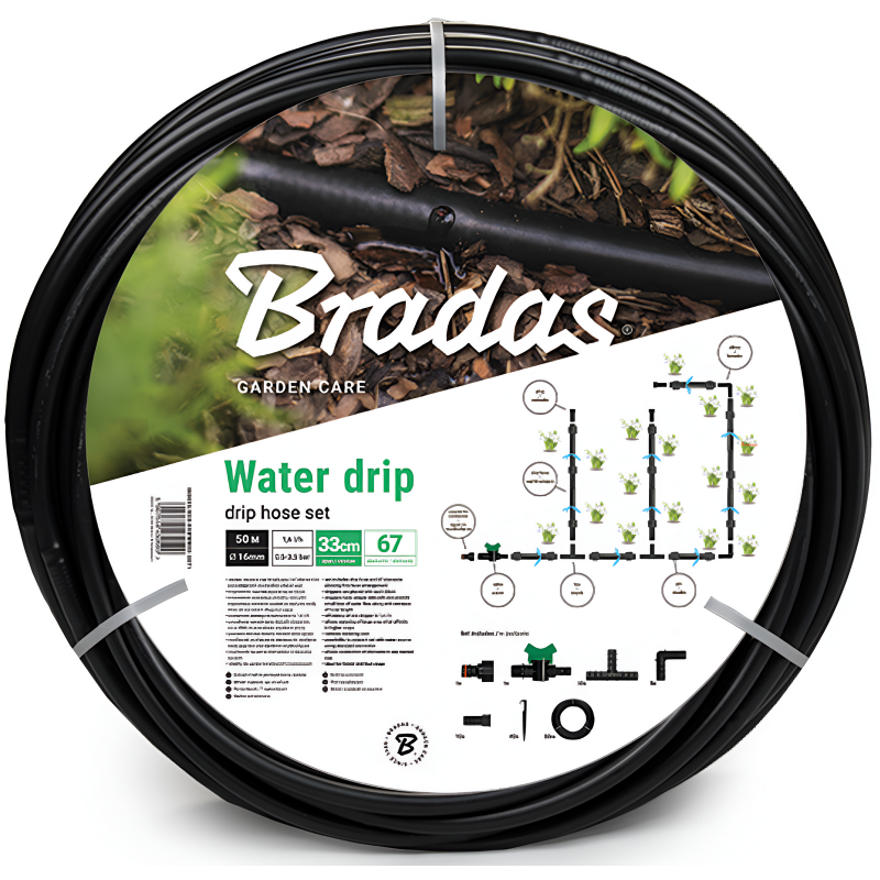 Sada pro kapkovitou závlahu Bradas WATER DRIP 1/2" 50m