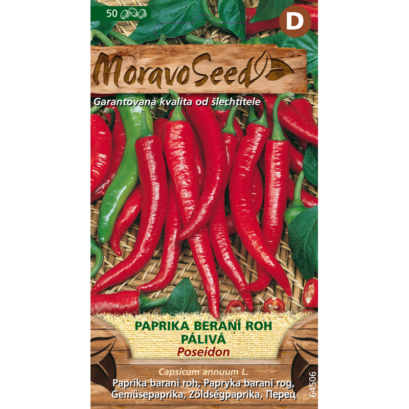 Paprika p�liv� zeleninov� POSEIDON beran� roh, osivo