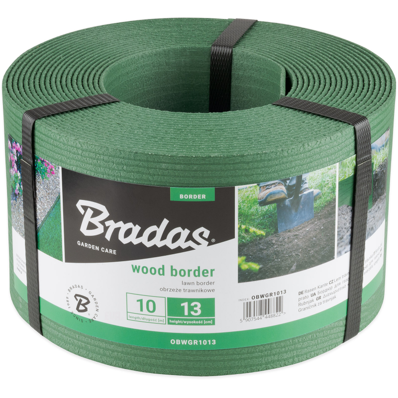 Obrubn�k zahradn� WOOD BORDER 10m x 13cm x 2,8mm, zelen�