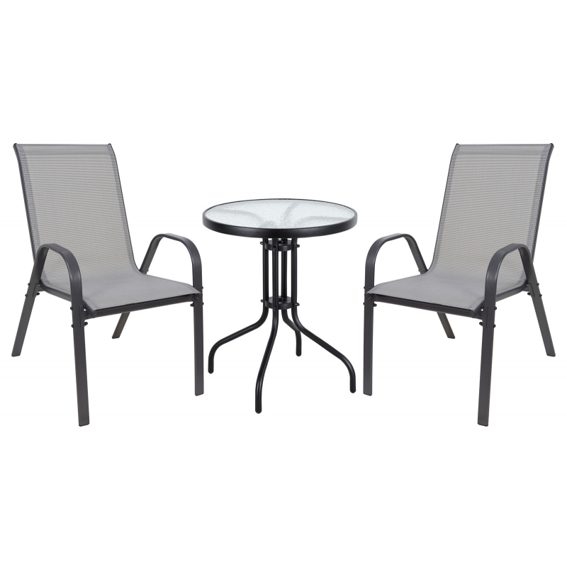 Zahradní balkónový set STELA šedý