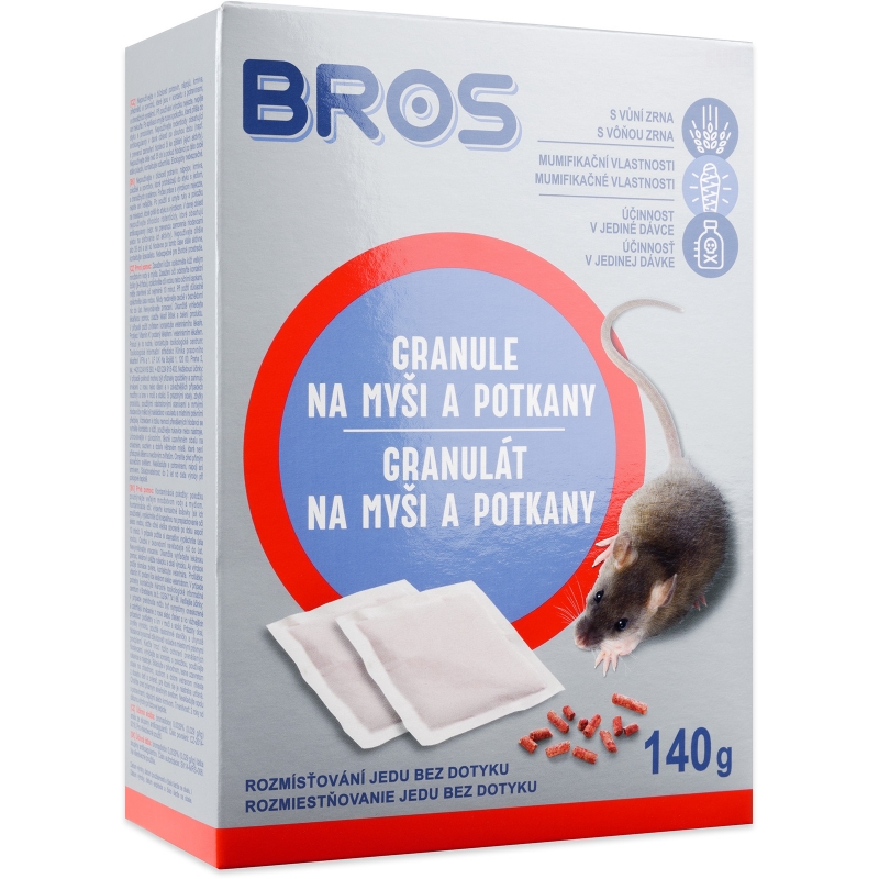 BROS granule na myši a potkany 7x20 g