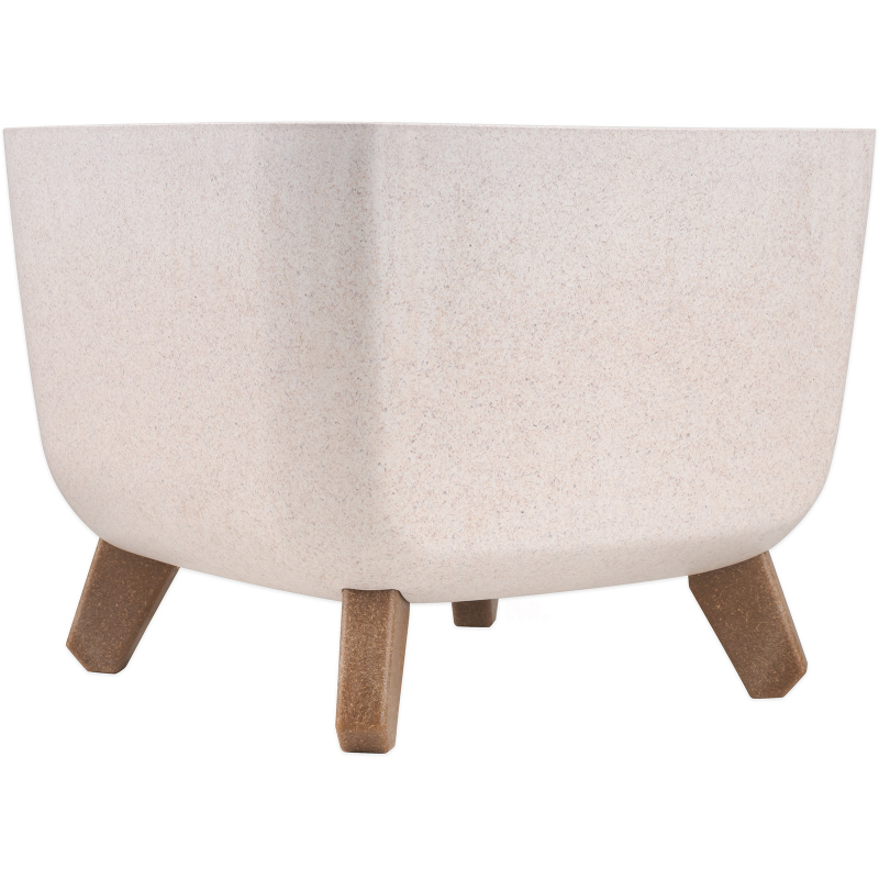 Květináč GRACIA SQUARE ECO WOOD krémový 29 X 29 cm