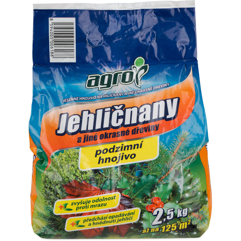 Agro hnojivo podzimní na jehličnany a jiné okrasné dřeviny 2,5 kg pytel