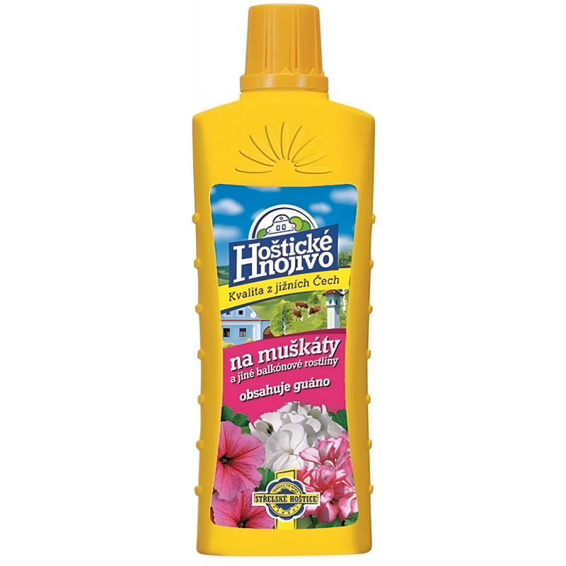 Hoštické hnojivo Muškáty s guánem 500ml