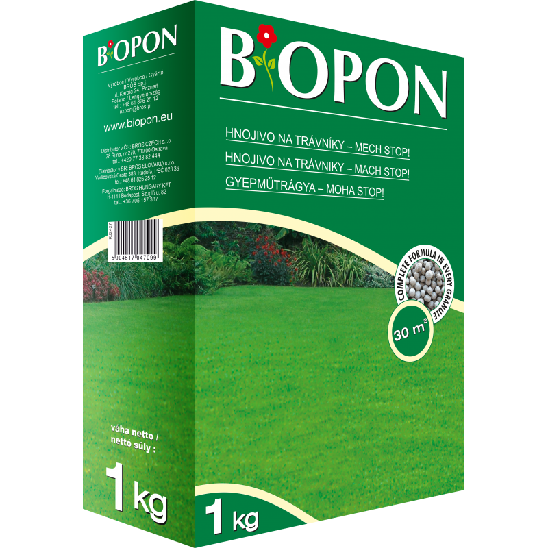 BOPON hnojivo na trávník proti mechu 1kg minerální