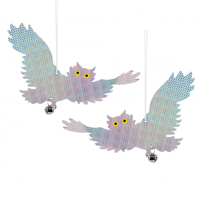 Plašič ptáků SOVA V LETU 39,5 x 21,5 cm, 2 ks
