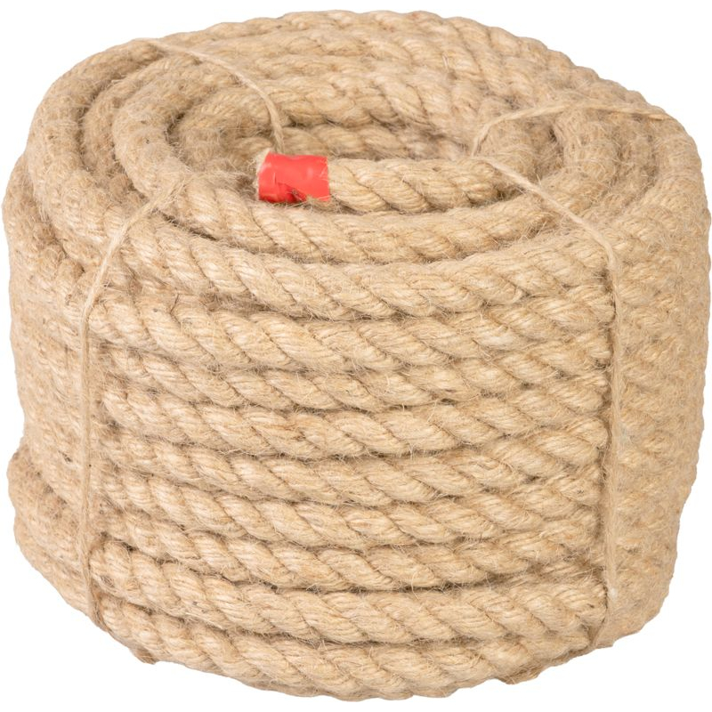 Lano přírodní jutové 20m x 12mm, trojpramenné