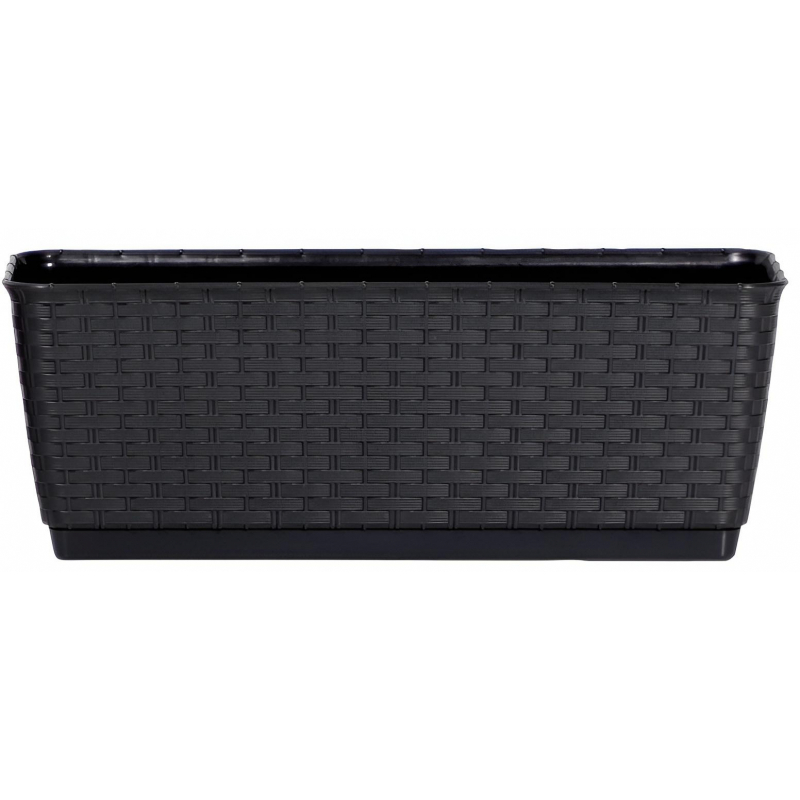 Truhlík Ratolla s podmiskou závěsný antracit 39 cm