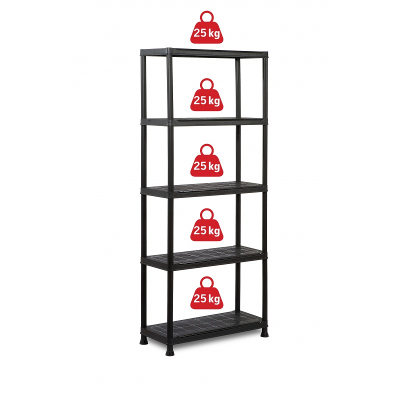 Regál policový plastový KIS 177 x 75 x 32 cm