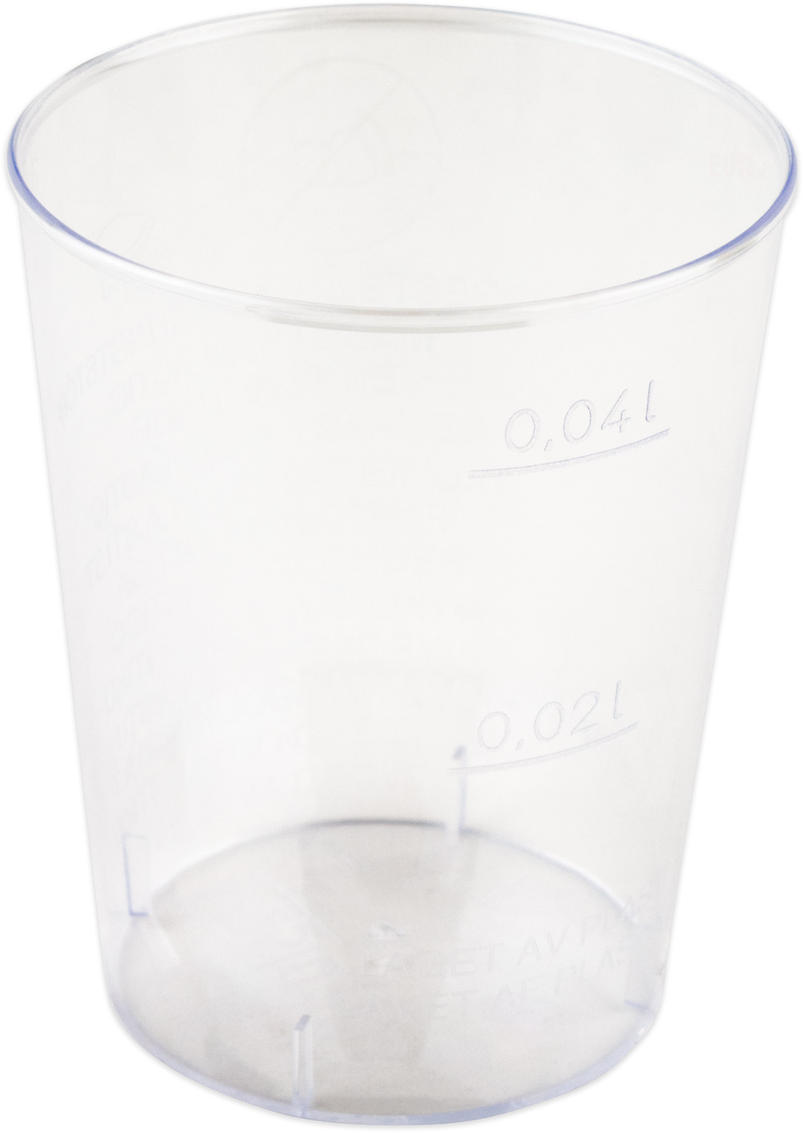 50x kelímek plastový na alkohol KRYSTAL 2cl/4cl