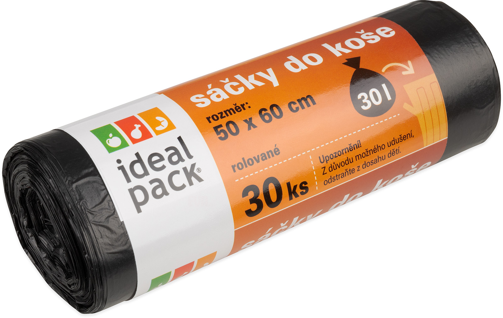 30x pytle na odpad 30l, 7µm, černé