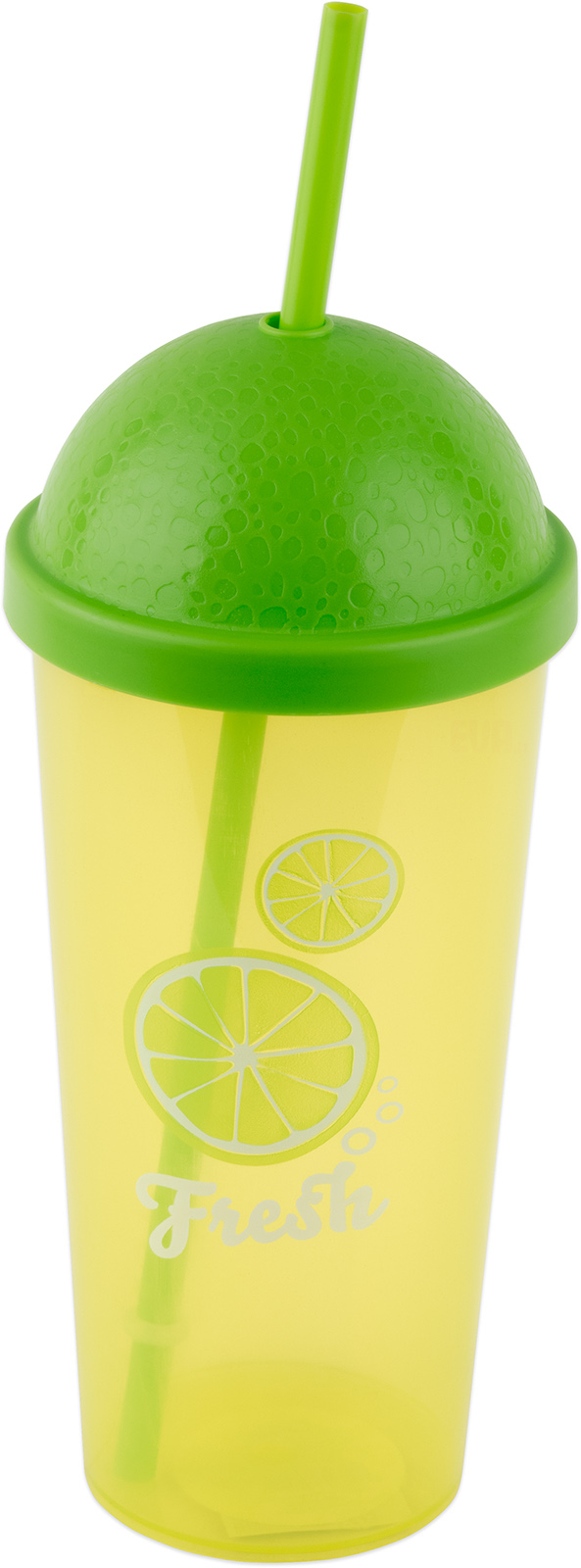 Kelímek UH s víčkem a brčkem zelený vysoký 700ml