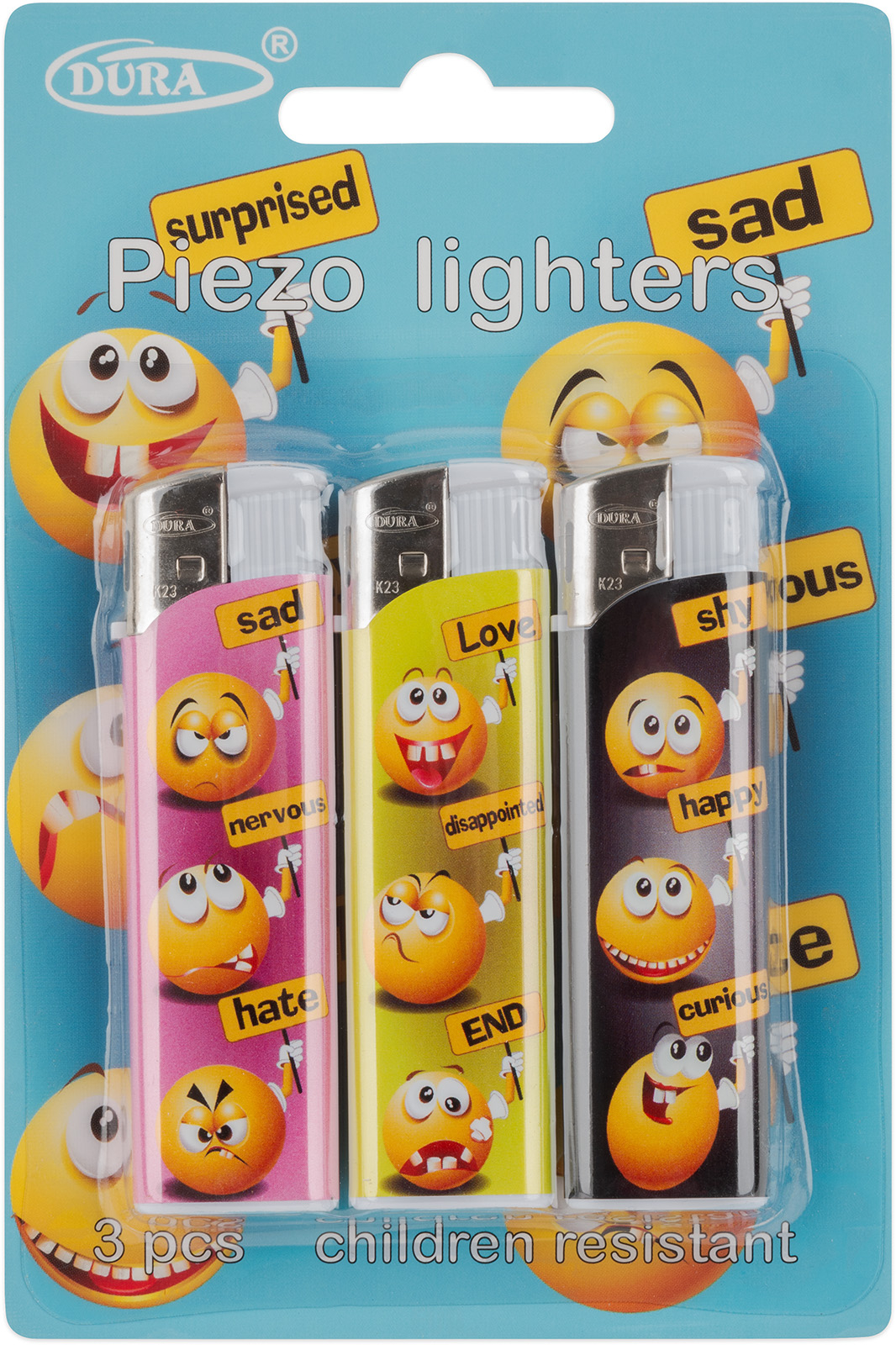 3x zapalovač piezo na blistru